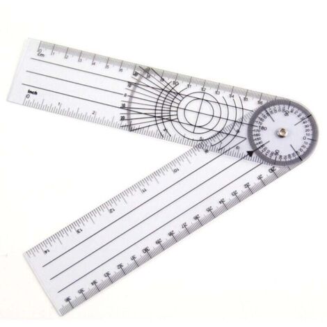 Physiotherapeutisches Goniometer, professionelles 360-Grad-Multilineal-Winkelmessgerät, 14 Zoll, medizinische Wirbelsäule