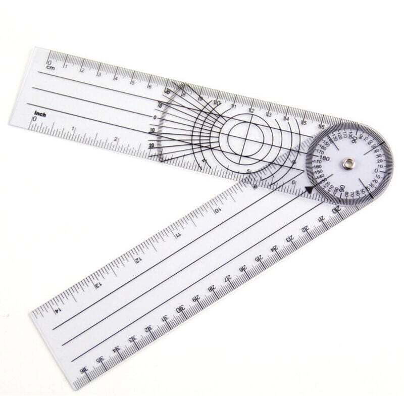 Physiotherapist Goniometer, Professional 360 Degree Multi-Ruler Angle 14 Inch Medical Spine