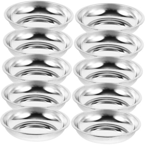 Pi ces Coupelles Rondes Acier Inoxydable Petites Assiettes