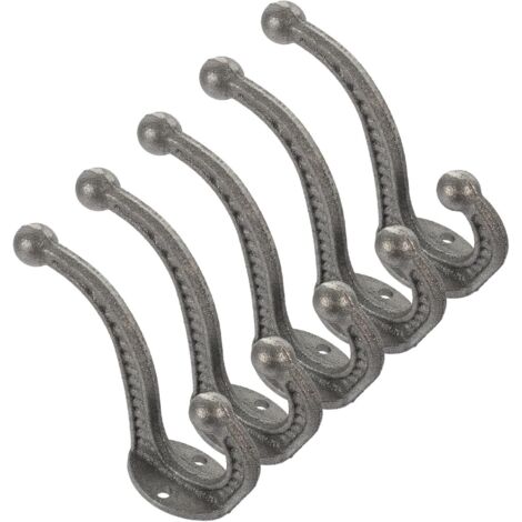 pi ces Lot de Crochets Muraux Rustiques Fonte Vintage Double