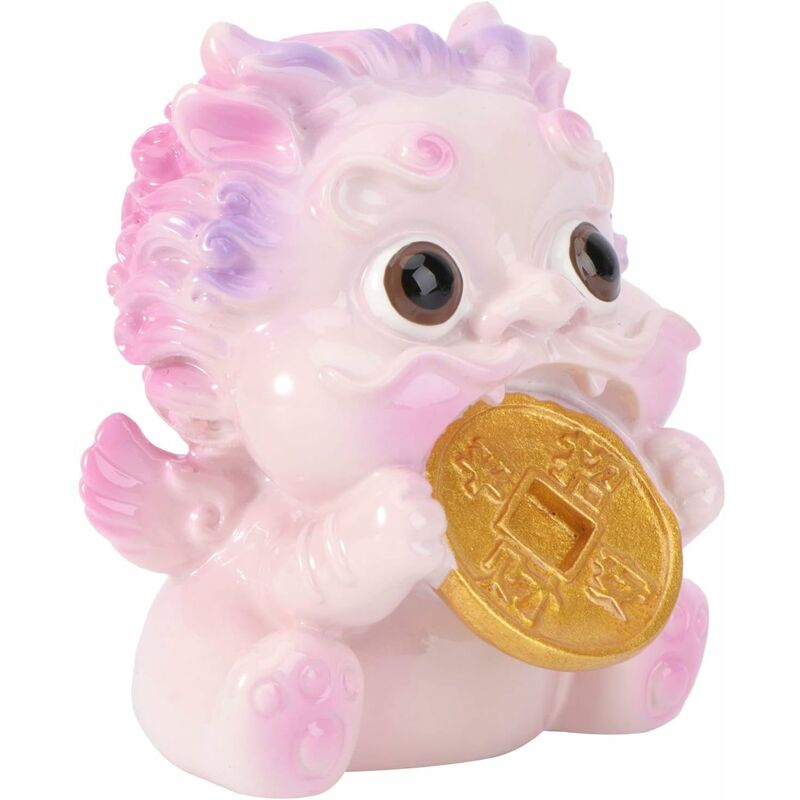 

Pi Yao Lucky Charm Estatua Feng Shui Resina Estatua de Porsperita en miniatura Artesanía de bricolaje Rosa