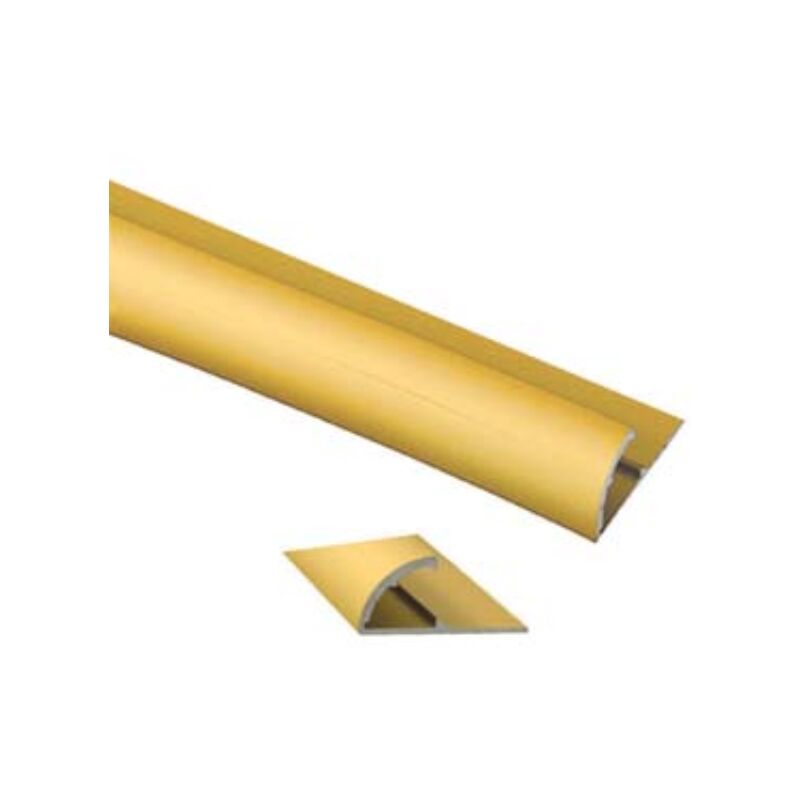 Image of Idroweb - Piaggia adesiva pavimento ferma passatoia in alluminio oro - cm.73x26 1 pezzi