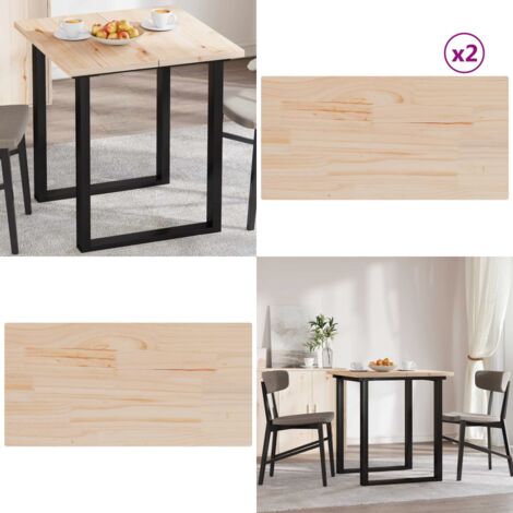 Piani Tavolo 2 pz 70x35x2,5 cm Rettangolare Legno Massello Pino - Tavolo da pranzo - Piano in pino