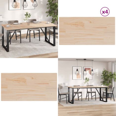 Piani Tavolo 4 pz 90x45x2,5 cm Rettangolare Legno Massello Pino - Tavolo da pranzo - Tavolo in legno