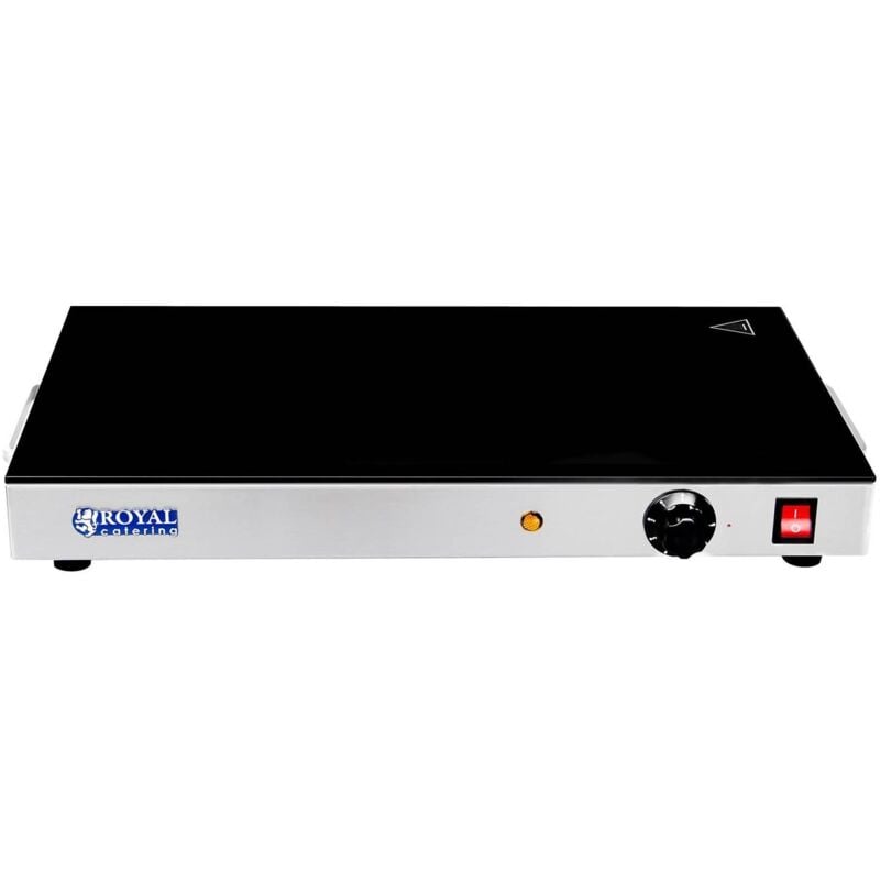 Royal Catering - Piastra Scaldavivande In Acciaio Inox e Superficie In Vetro Temperato - 260 w