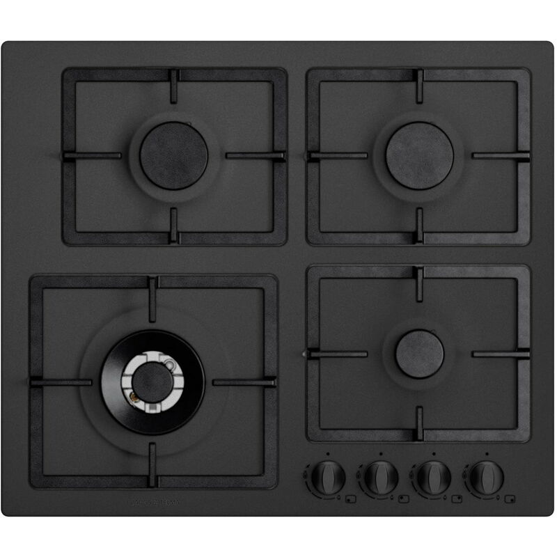 Piano cottura a gas Plados cucina FLAT60 4 fuochi da 60cm - Nero matt