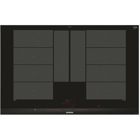 piano cottura a induzione 80cm 4 fuochi 7400w flexinduction nero - ex875lyv1e - siemens