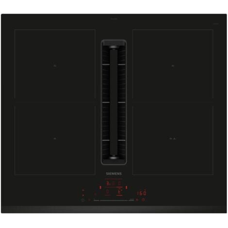piano cottura a induzione sottovuoto 59 cm 4 fuochi 7400 W nero - ED631HQ26E - siemens