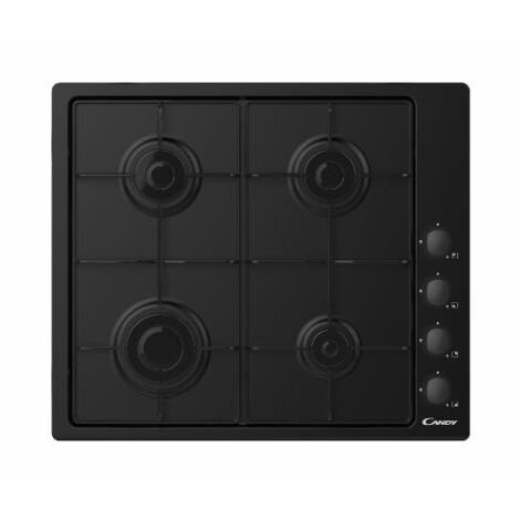 Piano Cottura Candy CHW6LBB 4 Fuochi (L59,5xP51) Pannello Comandi Laterale Nero