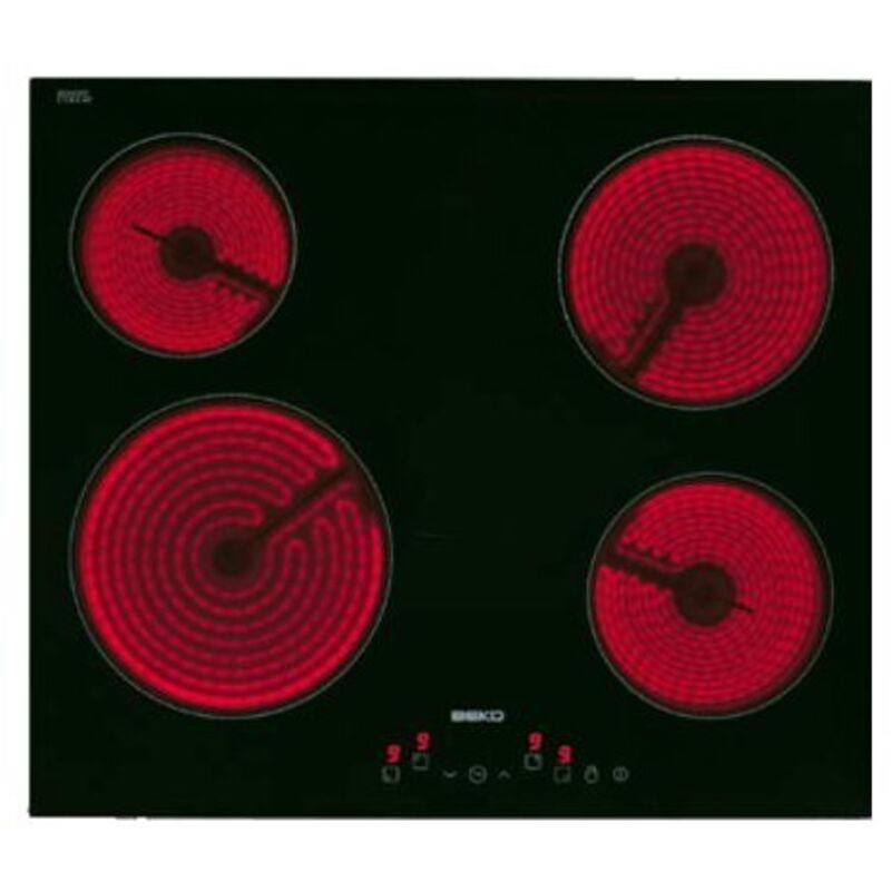 Beko HIC64401. Colore del prodotto: Nero, Posizionamento dell'apparecchio: Da incasso, Dimensione della larghezza del piano cottura: 58 cm. Tipo di