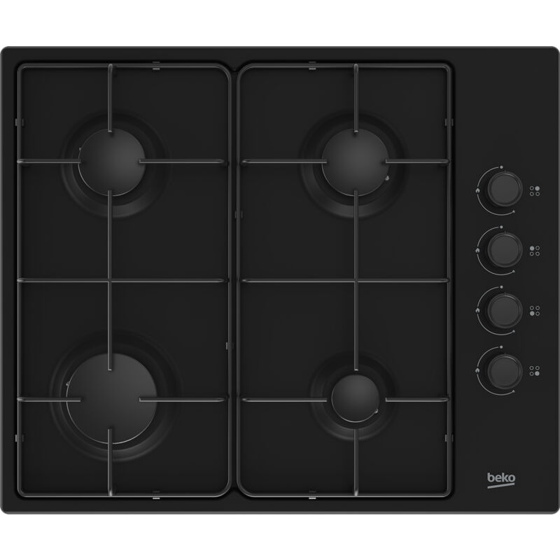 Beko - higg 64123 sb. Colore del prodotto: Nero, Posizionamento dell'apparecchio: Da incasso, Dimensione della larghezza del piano cottura: 60 cm.