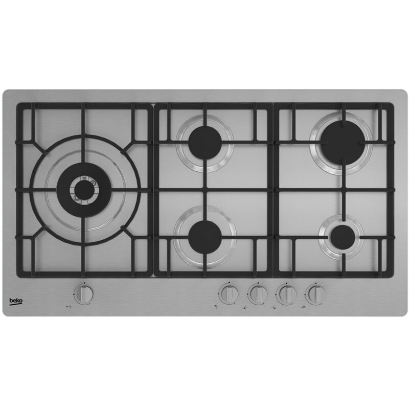 Beko - himl 95225 sxe Piano Cottura Incorporato 90 cm Gas 5 Fornelli Acciaio Inossidabile