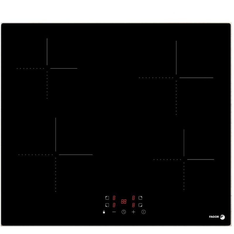 Image of Piano cottura in vetroceramica 60 cm 4 fuochi 6000 w nero - FAV3540 Fagor