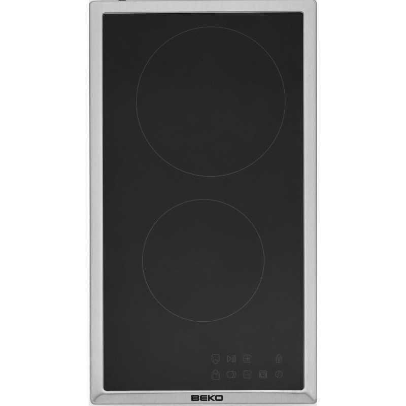 Piano cottura domino Beko HDMC32400TX 2 zone 30 cm 3000 W inox/nero