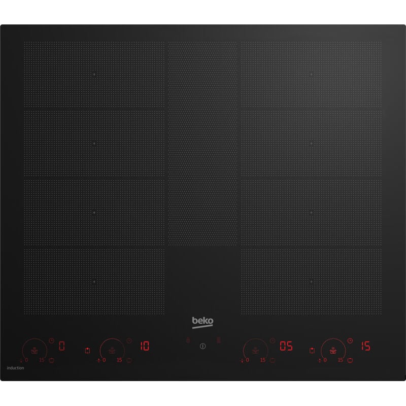 Beko HII68811NT Piano Cottura Induzione 8 Fuochi 60 cm Piano Vetro Nero