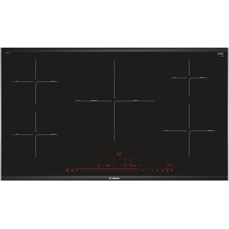 Bosch - PIV975DC1E. Colore del prodotto: Nero, Posizionamento dell'apparecchio: Da incasso, Dimensione della larghezza del piano cottura: 90 cm. Tipo