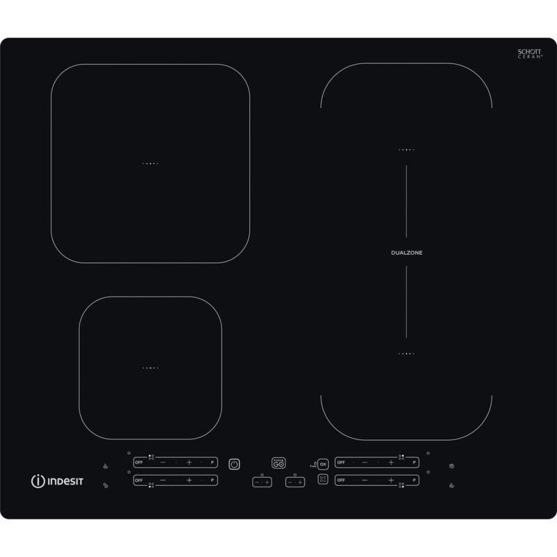 Indesit IB 65B60 NE Noir Encastrable 59 cm 4 Brûleur(s)