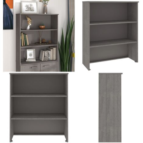 Piano Credenza HAMAR Grigio Chiaro 85x35x100 cm Legno di Pino - Credenza in pino - Credenza industriale