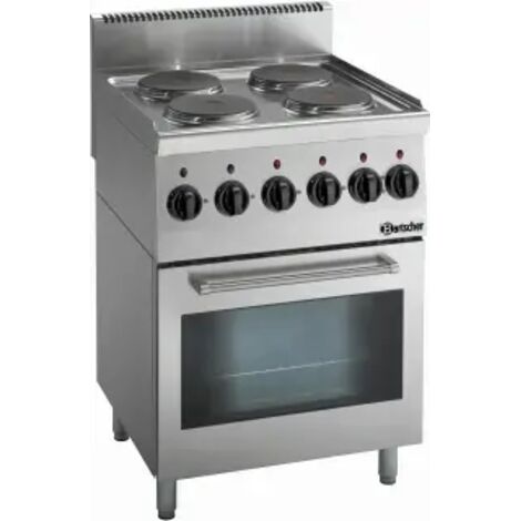 Piano de cuisson électrique 4 plaques rondes 10,2 kW - four électrique 2,2 kW - Bartscher
