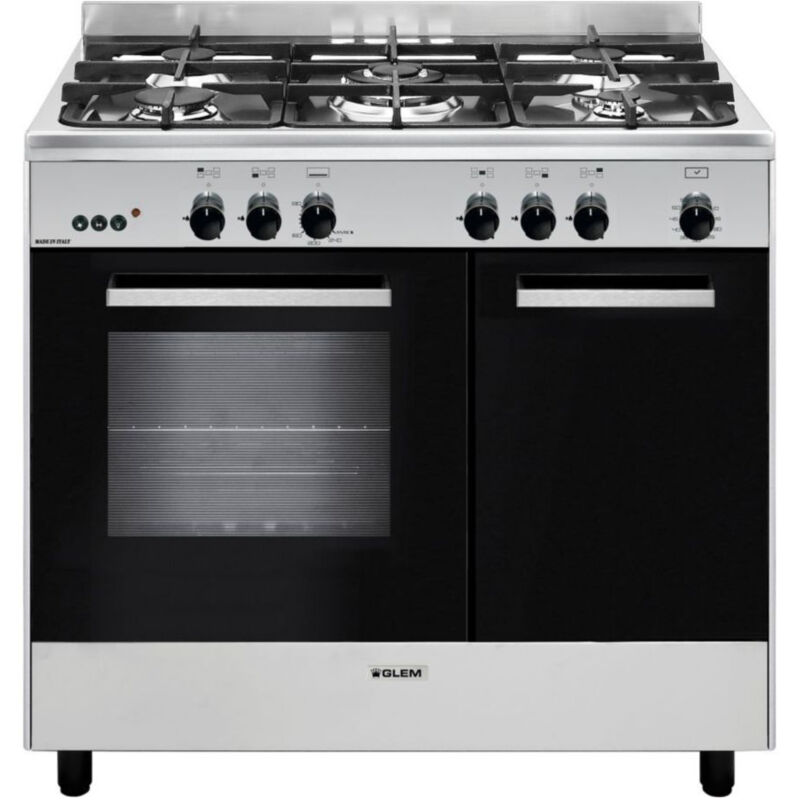 Glemgas - Cuisinières grande taille (piano) Gaz 66L glem 90cm, GA960PCGIX