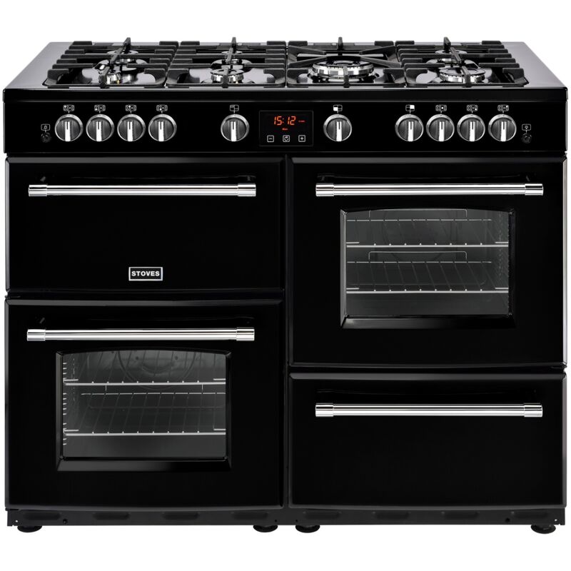 PGOUR110DFTBLK-STOVES Piano de cuisson GOURMET 110CM GAZ NOIR