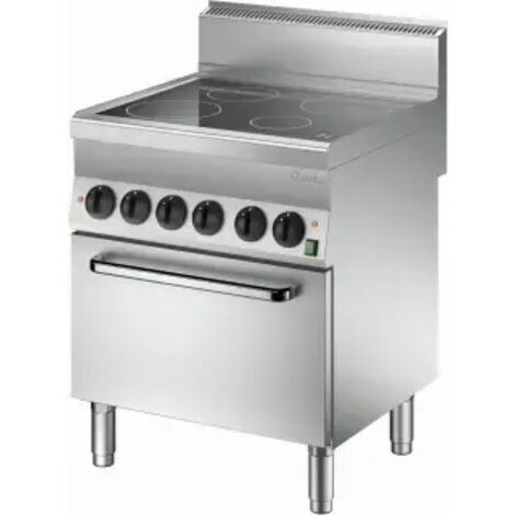 Piano de cuisson vitrocéramique 4 zones radiantes 12,2 kW - four électrique GN 1/1 4,2 kW - Bartscher