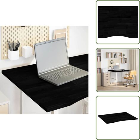 Piano di lavoro in rovere - vidaXL Piano Scrivania Marrone Scuro 100x80x2,5 cm in Rovere Massello -