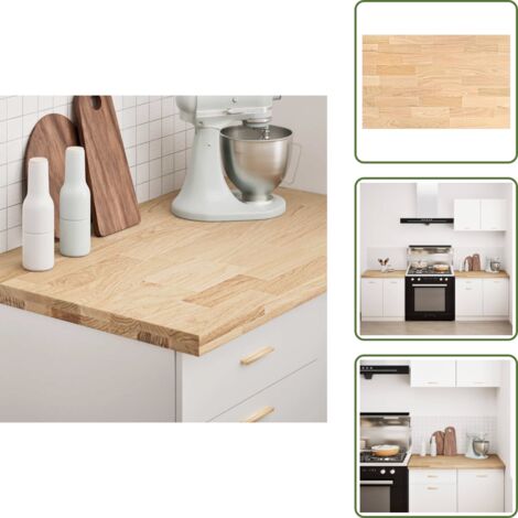 Piano di lavoro massello - vidaXL Piano di Lavoro Cucina 100x63,5x4 cm Legno Massello Rovere - Piano di lavoro rustico
