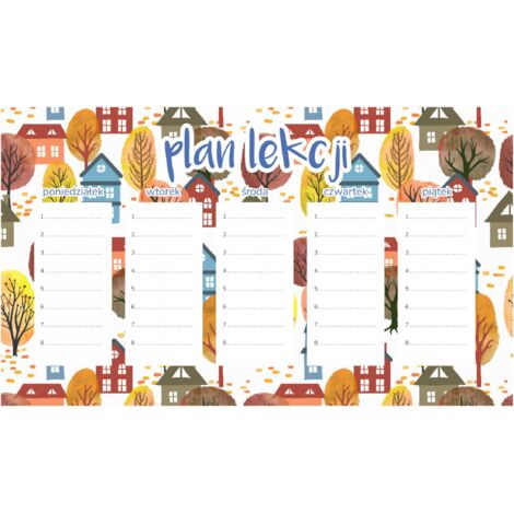 Piano di lezione magnetico per bambini Case in periferia 45x26 cm