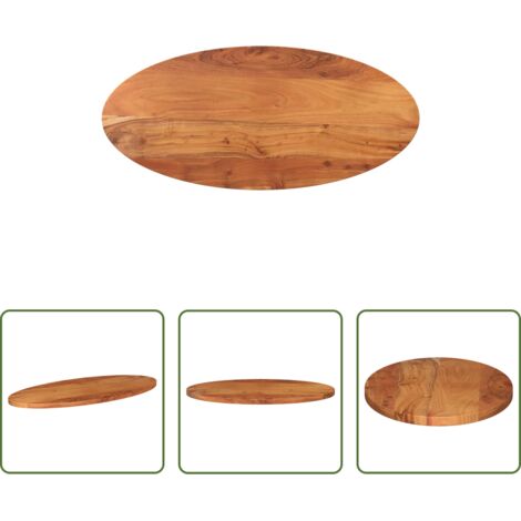 Piano in acacia -  Piano Tavolo 140x50x3,8 cm Ovale in Legno Massello di Acacia