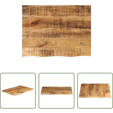 Maison Exclusive - Piano Tavolo Bordi Vivi 140x60x2,5 Cm Legno Di Mango Grezzo 92822219