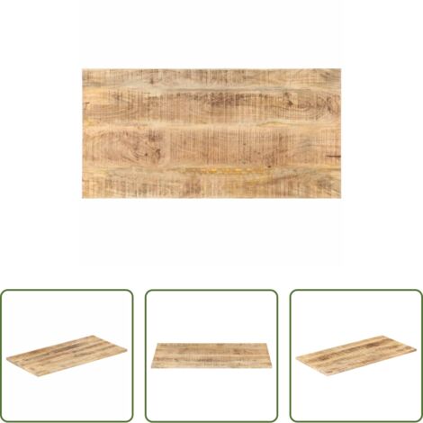 Piano in legno mango -  Piano Tavolo in Legno Massello di Mango 25-27 mm 100x60 cm