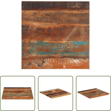 Piano in legno -  Piano Tavolo Quadrato 60x60 cm 25-27 mm in Legno di Recupero
