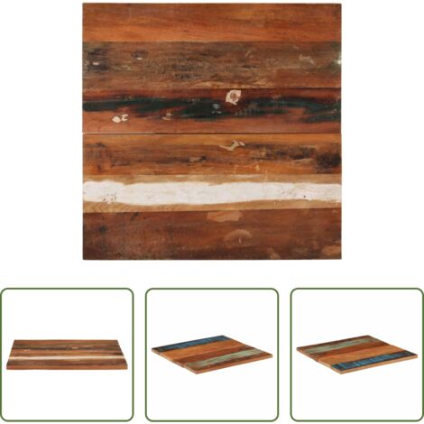 Piano in legno -  Piano Tavolo Quadrato 70x70 cm 25-27 mm in Legno di Recupero
