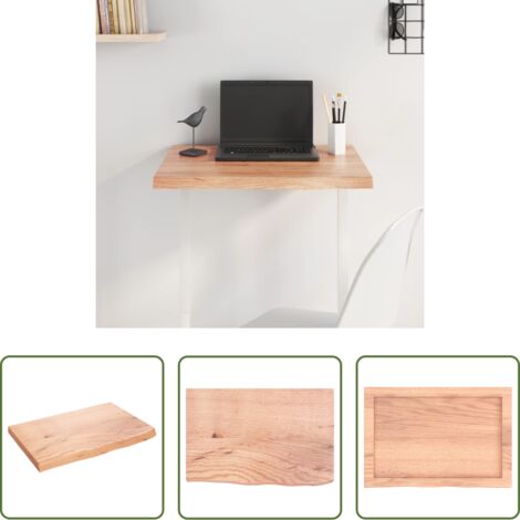 Piano in rovere -  Piano Tavolo Marrone 60x40x(2-4) cm Massello Rovere Trattato