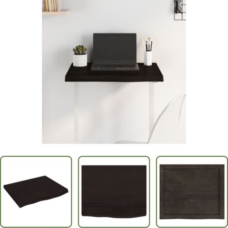 Piano in rovere -  Piano Tavolo Marrone 60x50x(2-4) cm Rovere Massello Trattato