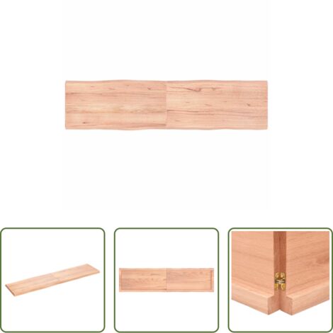 Piano in rovere -  Piano Tavolo Marrone Chiaro 160x40x(2-4) cm Rovere Non Trattato