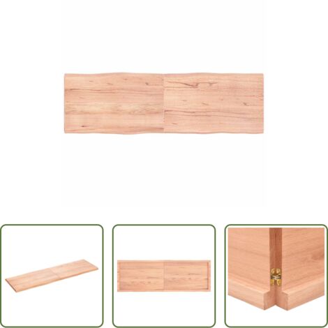 Piano in rovere -  Piano Tavolo Marrone Chiaro 160x50x(2-4) cm Rovere Non Trattato