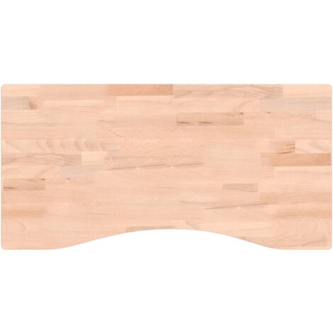 Piano per Scrivania 80x(36-40)x2,5 cm Legno Massello di Faggio vidaXL