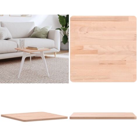 Piano per Tavolo 40x40x1,5 cm Quadrato Legno Massello di Faggio - Tavolo in legno - Piano per tavolo
