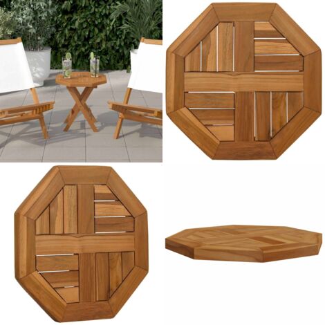 Piano per Tavolo 40x40x2,5 cm Ottagonale Legno Massello Teak - Tavolo da giardino - Legno massello teak