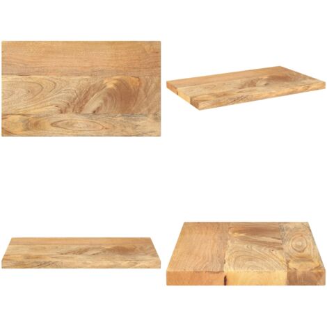 Piano per Tavolo 50x20x3,8 cm Rettangolare Legno Massello Mango - Tavolo in legno - Piano per tavolo
