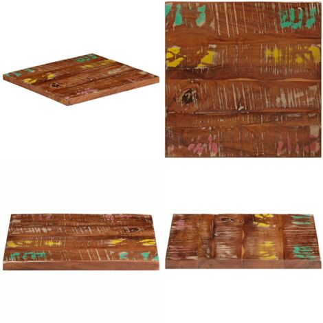 Piano per Tavolo 50x50x3,8 cm Quadrato Legno Massello di Acacia - Tavolo in legno - Legno massello