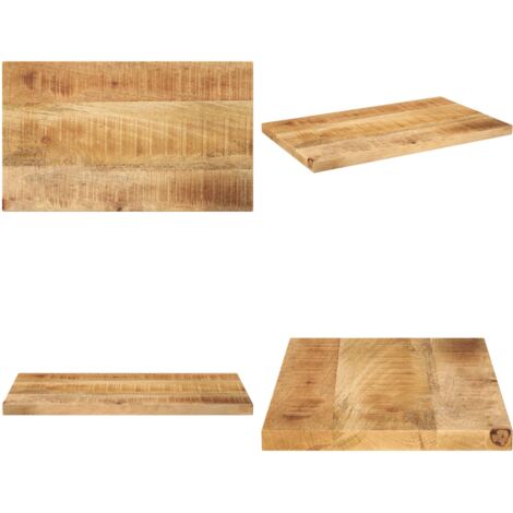 Piano per Tavolo 60x20x3,8cm Rettangolare Legno di Mango Grezzo - Piano in legno grezzo - Tavolo in legno massello