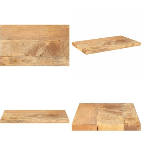 Piano per Tavolo 60x30x3,8 cm Rettangolare Legno Massello Mango - Tavolo in legno - Piano per tavolo