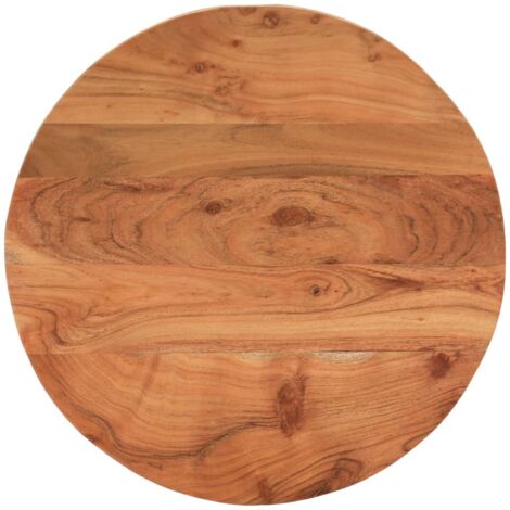Piano per Tavolo Ø60x3,8 cm Rotondo in Legno Massello di Acacia vidaXL