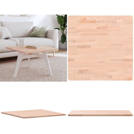 Piano per Tavolo 60x60x1,5 cm Quadrato Legno Massello di Faggio - Tavolo in faggio - Piano per tavolo