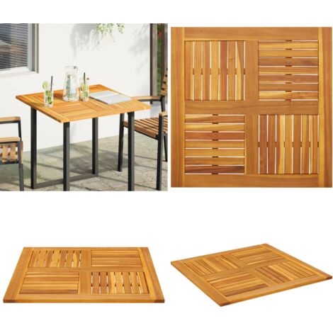 Piano per Tavolo 80x80x2,2 cm Quadrato Legno Massello di Faggio - Piano in legno - Tavolo in acacia