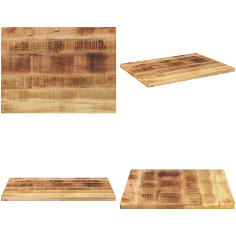 Piano per Tavolo 90x50x3,8 cm Rettangolare Legno Mango Grezzo - Tavolo in legno - Piano per tavolo