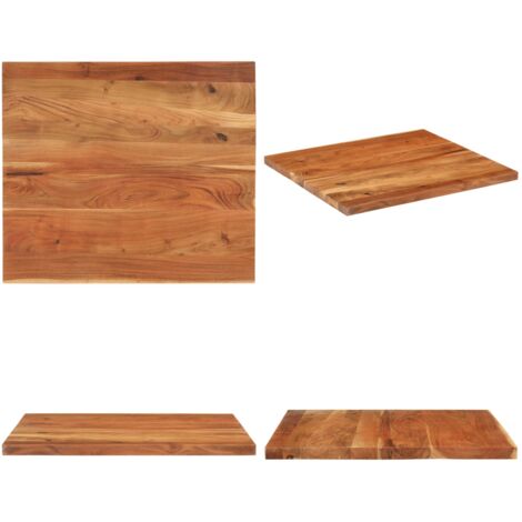 Piano per Tavolo 90x80x2,5cm Rettangolare Legno Massello Acacia - Tavolo in legno - Piano per tavolo